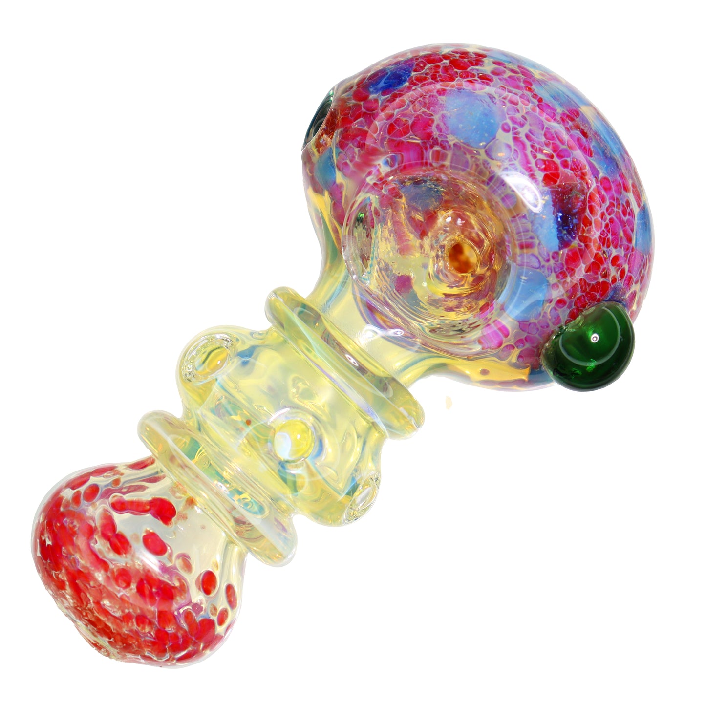 4" Heavy Fumed Glass Spoon Pipe – Color Speckle Head