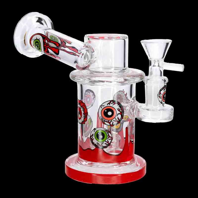 👁️🔥 Mini Eyeball Dab Rig – 360° Spooky Design Glass Recycler
