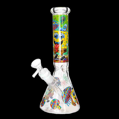 10" Sponge Bob Beaker Bong | Wholesale Colorful Glass Water Pipe