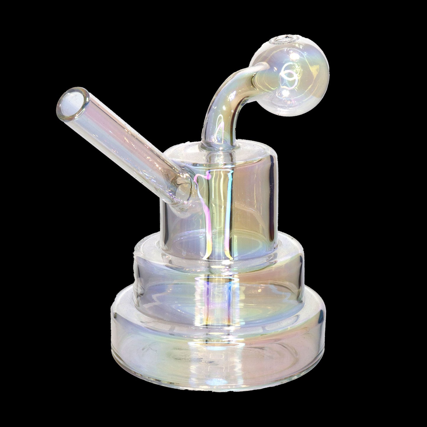 Tiered Base Glass Oil Burner Bubbler – Assorted Colors Wholesale