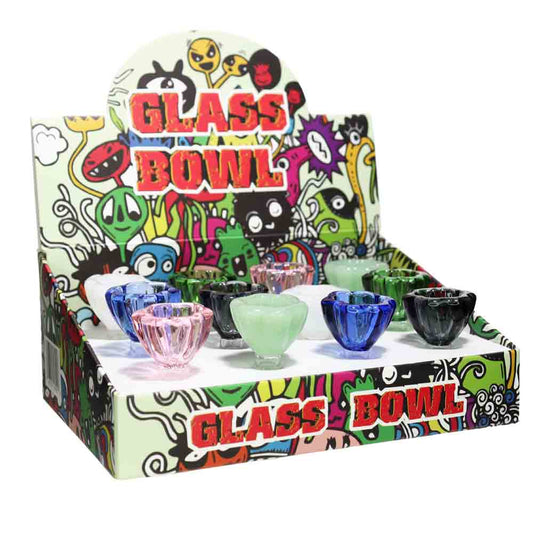 8 PCS - BOX Glass Multicolor Flower Box 14 mm $2.75 each