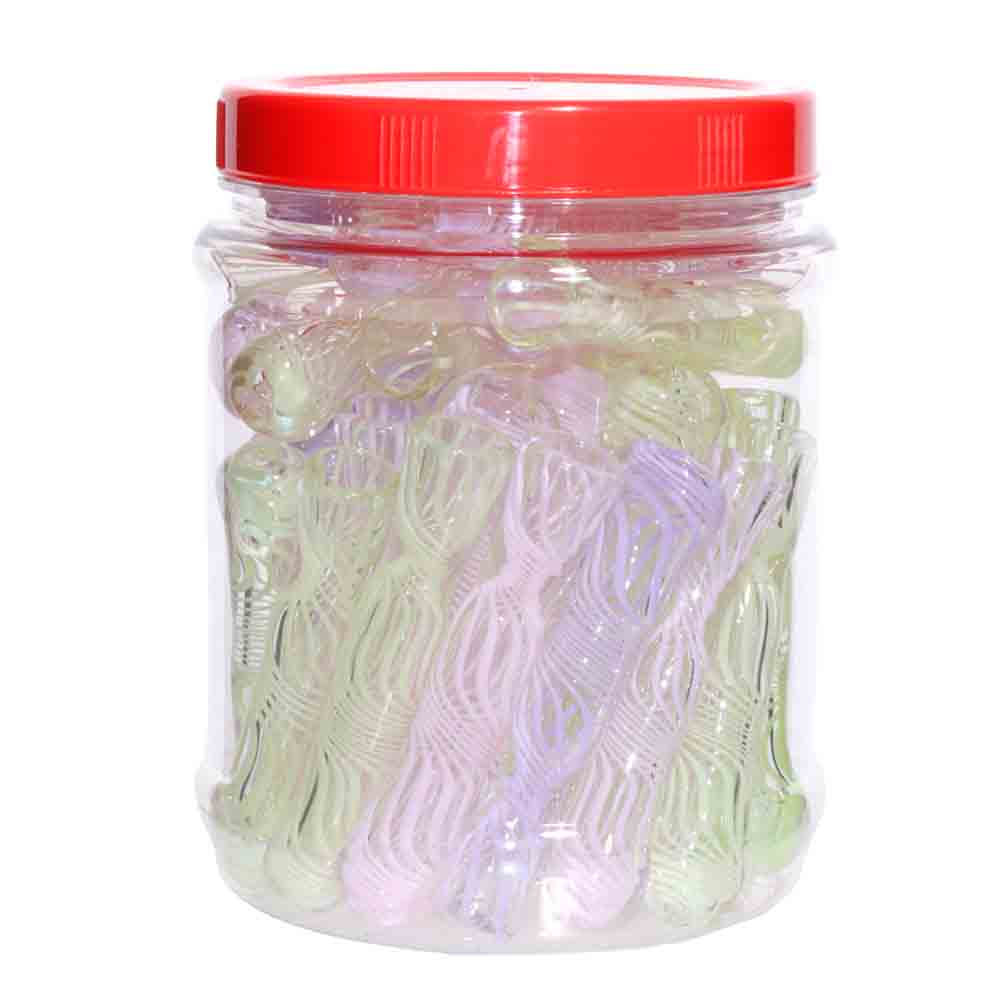 36-Piece Slime Glass Chillum Jar #07 – Pastel Swirl One-Hitters | Wholesale