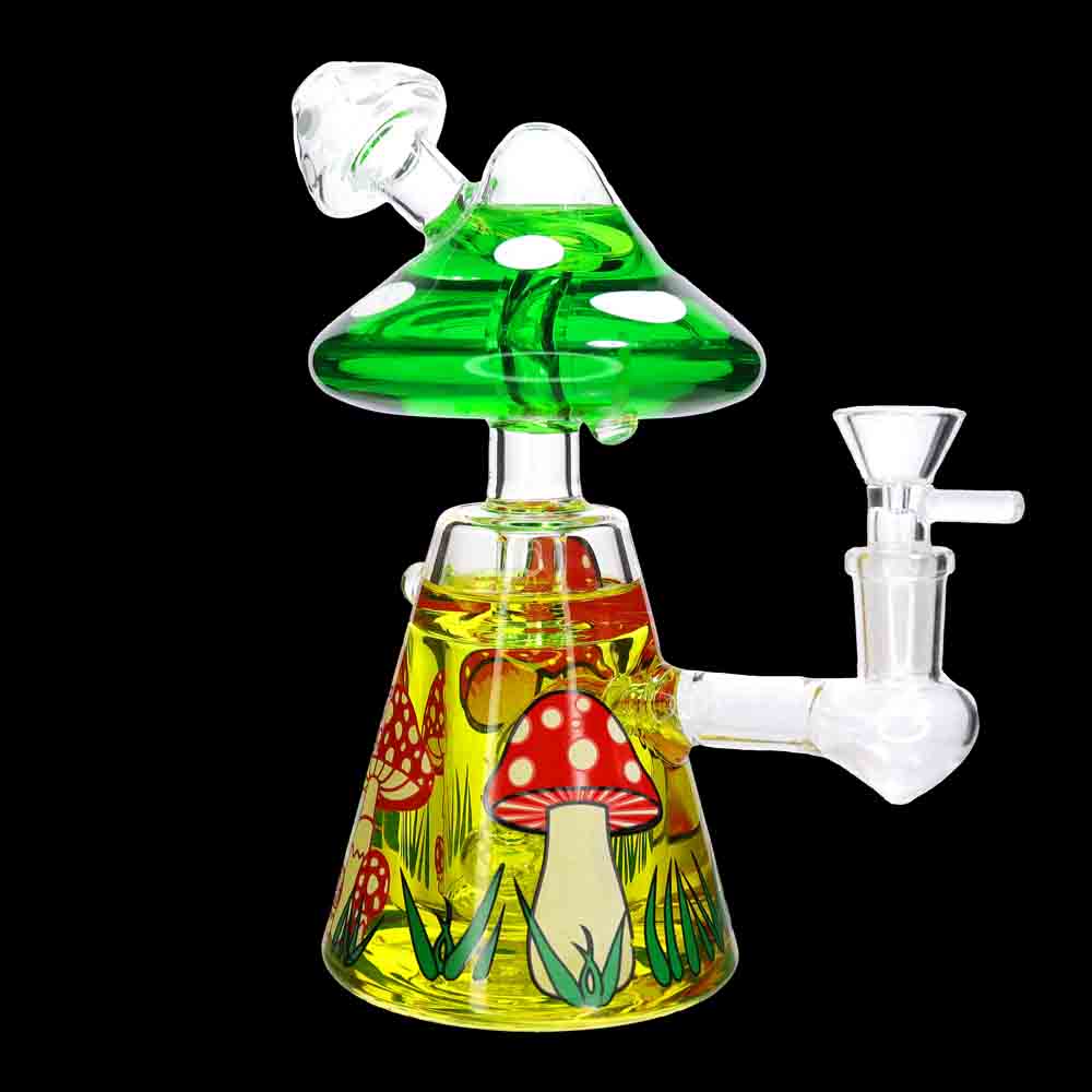 ❄️🍄 Frozen Forest Glycerin Mushroom Water Pipe – 10 Inch | Premium Novelty Cooling Bong