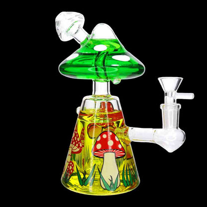 ❄️🍄 Frozen Forest Glycerin Mushroom Water Pipe – 10 Inch | Premium Novelty Cooling Bong