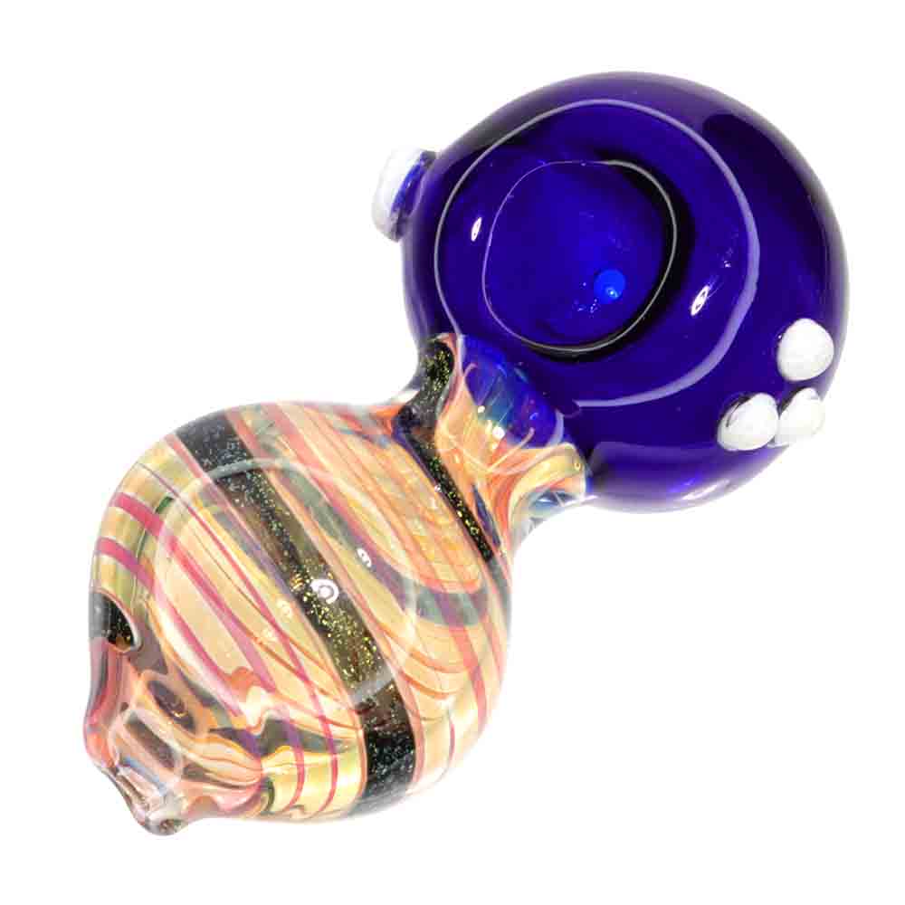 5" Heavy Dichro Glass Hand Pipe – Thick Borosilicate Spoon Pipe with Dichroic Color Work