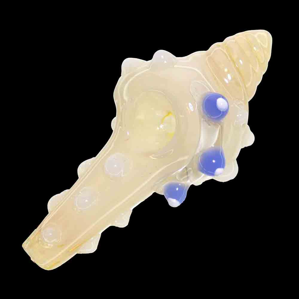 🐚 Sea Shell Spoon Pipe – 5 Inch | Textured Novelty Glass Hand Pipe