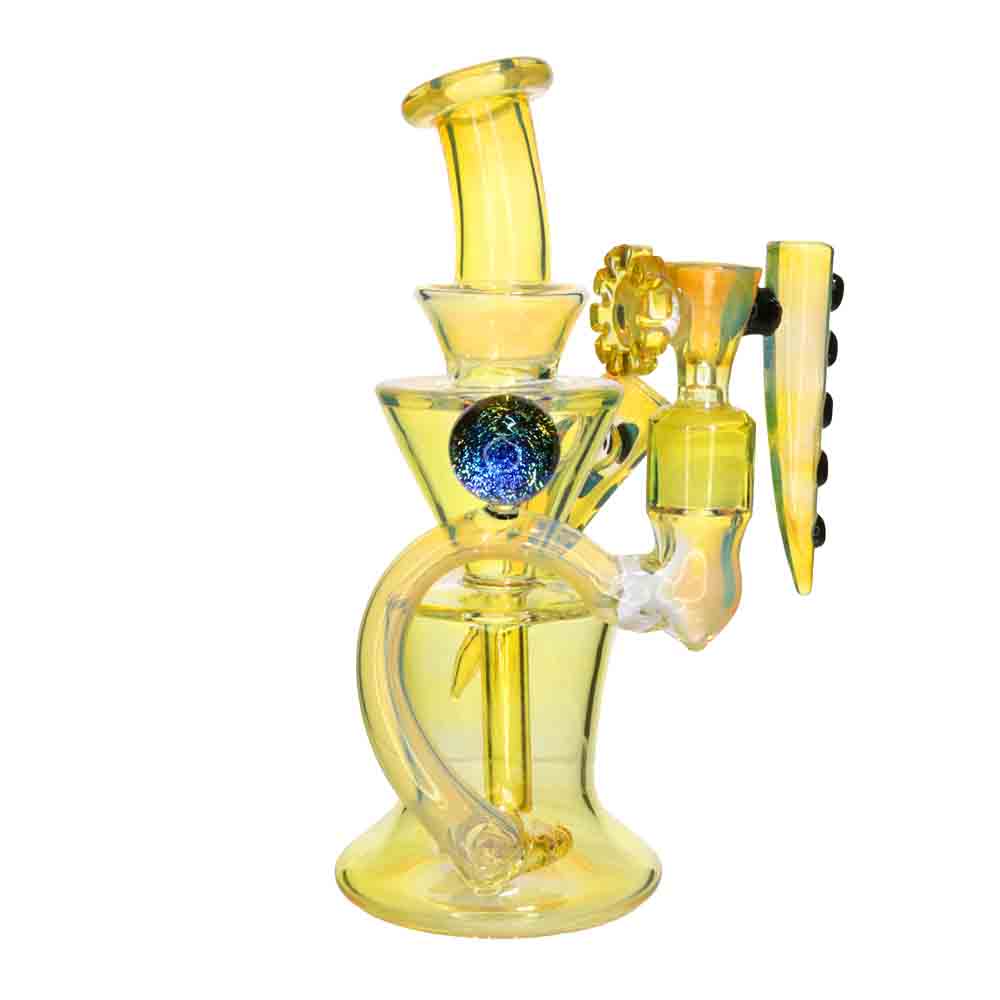 8" Fancy Galaxy Glass Water Pipe | Premium Artistic Design Wholesale Smoke Shop