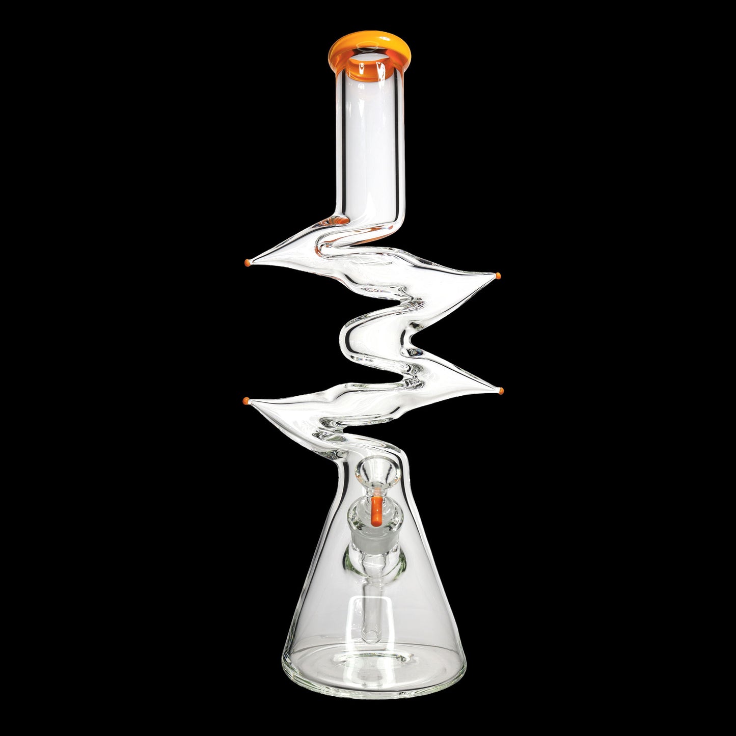 18-Inch 9mm Thick Zig Zag Beaker Bong – Assorted Colors