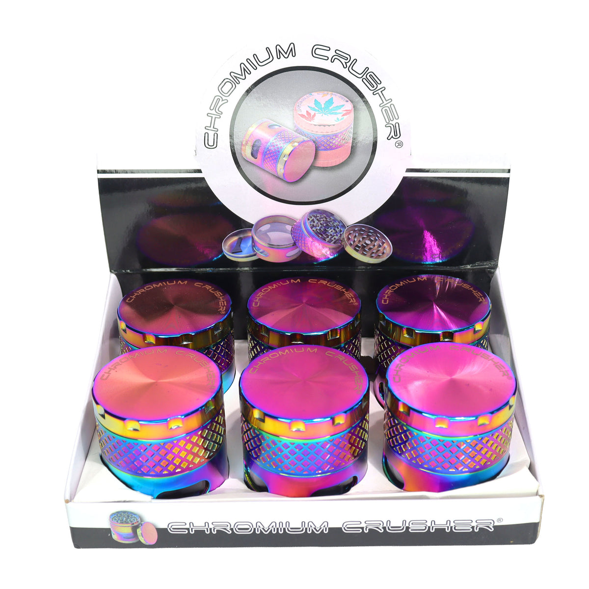 Rainbow Diamond Chromium Crusher Grinder, 6-Piece