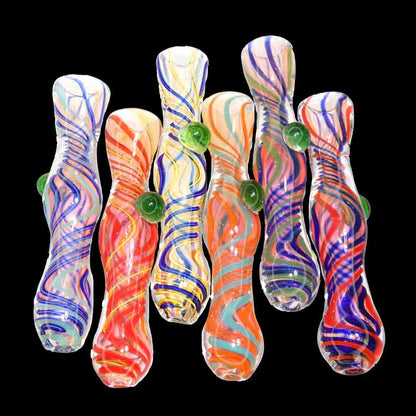 15 PCS - Twist Flow Color Swirl Glass Hand Pipe Jar $2.95 each | Wholesale Smoke Shop Essential