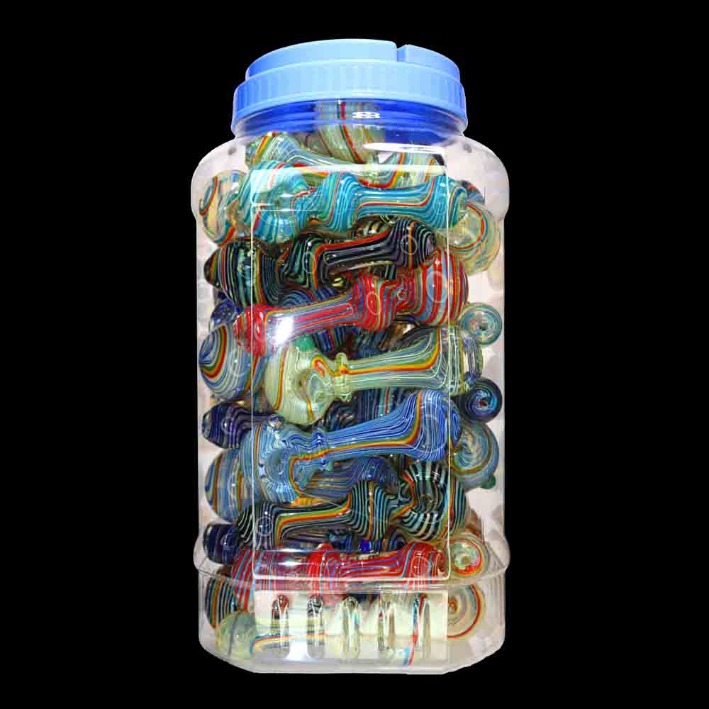 50 pcs – NEW JAR #24 Glass Hand Pipe (4.5 inches) Spoon $3.75 each