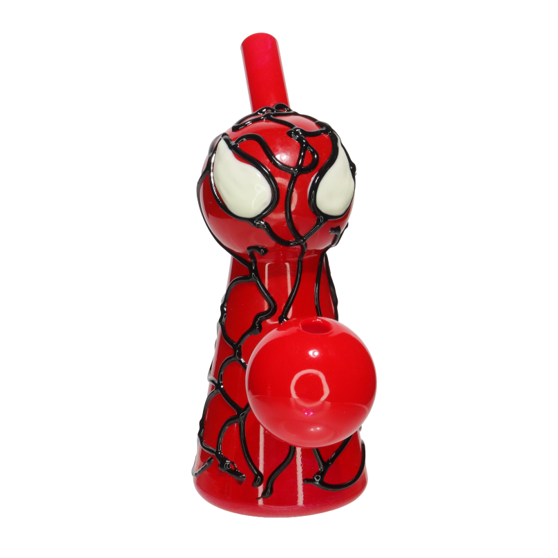 Red Web Hero Character Spider Glass Oil Burner Bubbler – Wholesale