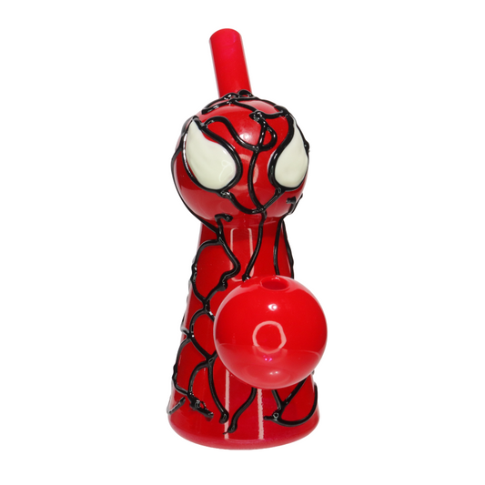 Red Web Hero Character Spider Glass Oil Burner Bubbler – Wholesale