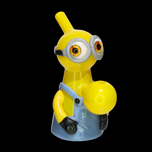 Yellow Mini0n Goggle Helper Character Glass Oil Burner Bubbler – Wholesale