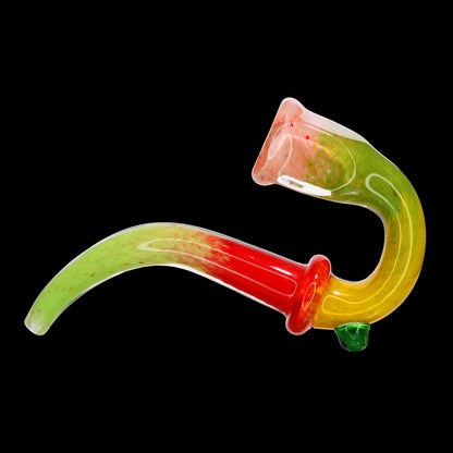 Long-Stem Curved Sherlock Glass Hand Pipe – Assorted Colors Wholesale