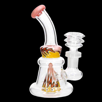 6.5" Color Cone Perc Rig | Heavy Glass Mini Water Pipe