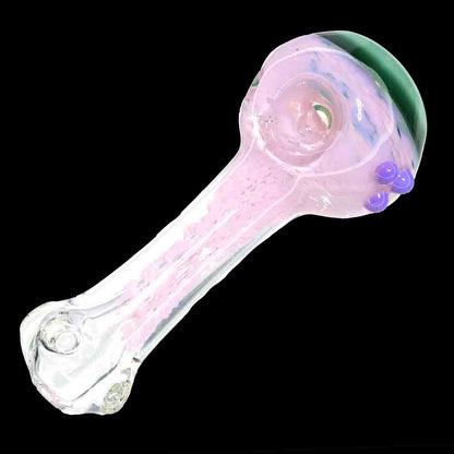🌈 Pastel Frit Bubble Spoon Pipe – 5.5 Inch | Compact Textured Glass Hand Pipe
