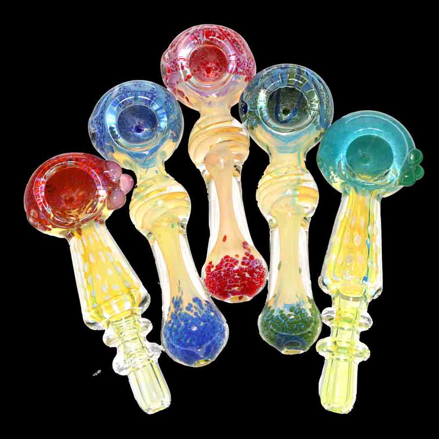 4.5 Inch Fumed Color Glass Hand Pipe, Bulk