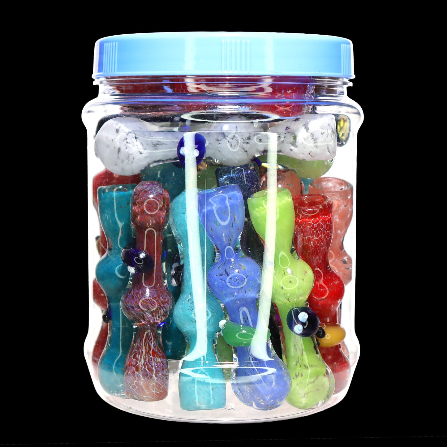 30 PCS – JAR #28 Assorted Bird Character Glass Chillums – Wholesale
