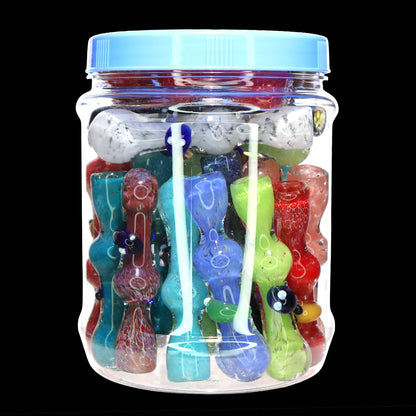 30 PCS – JAR #28 Assorted Bird Character Glass Chillums – Wholesale