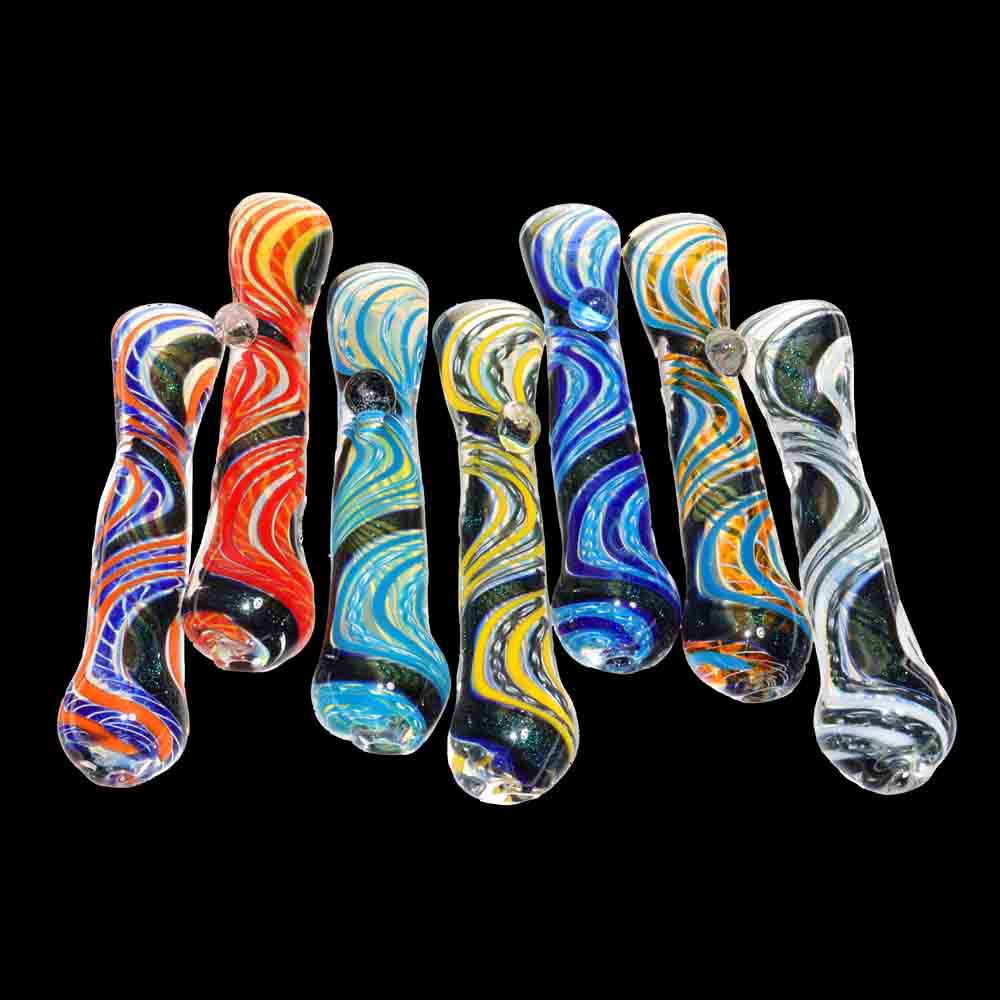 14 PCS - Cosmic Swirl Galaxy Glass Hand Pipe Jar $2.95 each | Wholesale Best-Seller