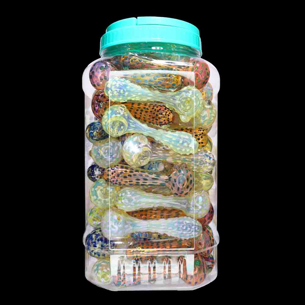 52 pcs – NEW JAR #22 Glass Hand Pipe (5 inches) Spoon $4.25 each