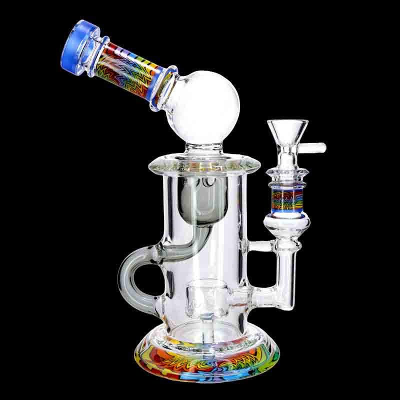 🌈💎 10” Color Accent Recycler Bong – Premium Functional Glass