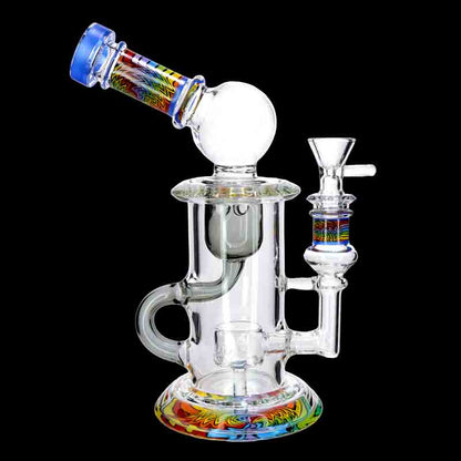 🌈💎 10” Color Accent Recycler Bong – Premium Functional Glass