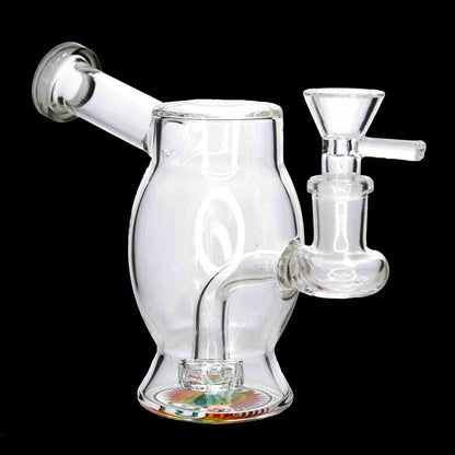 Compact Barrel Mini Water Pipe – 6.5 Inch | Countertop Fast-Turn Glass Bong