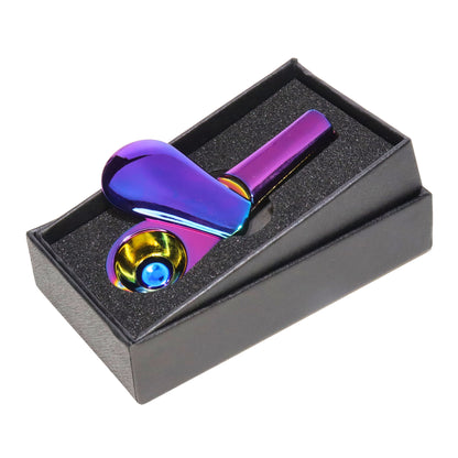 Iridescent Metal Hand Pipe with Removable Bowl and Gift Box – Wholesale