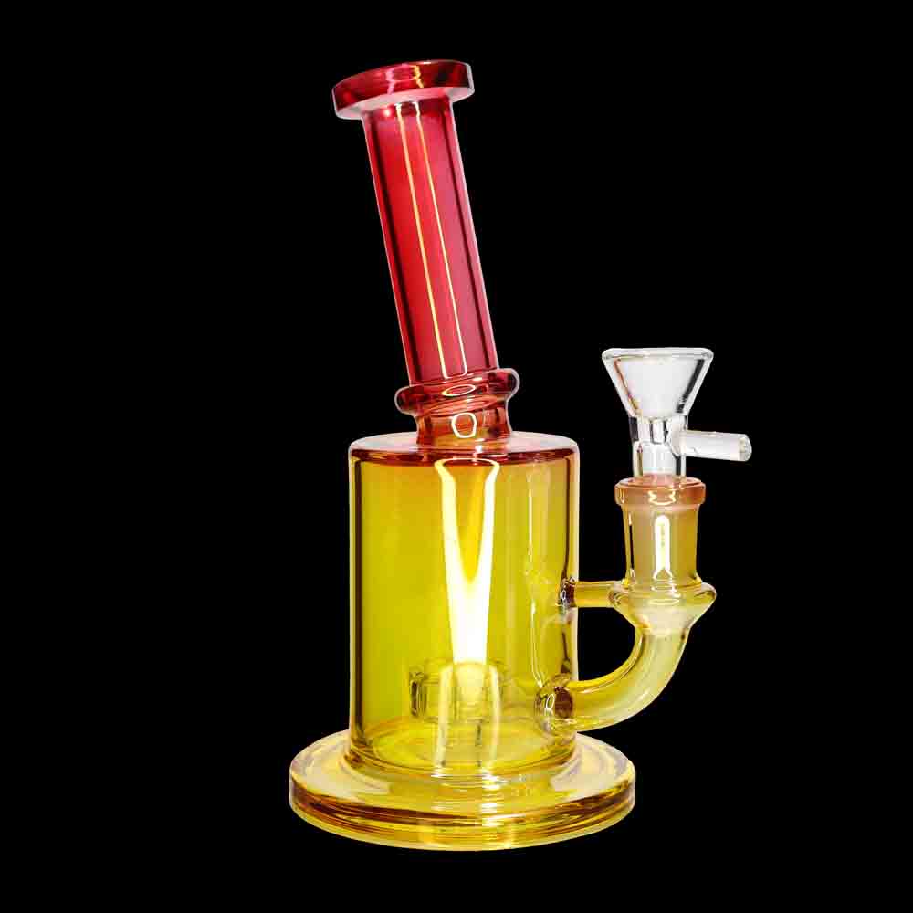 8 Inch Glass Water Metallic Pipe | Wholesale Color Glass Bong