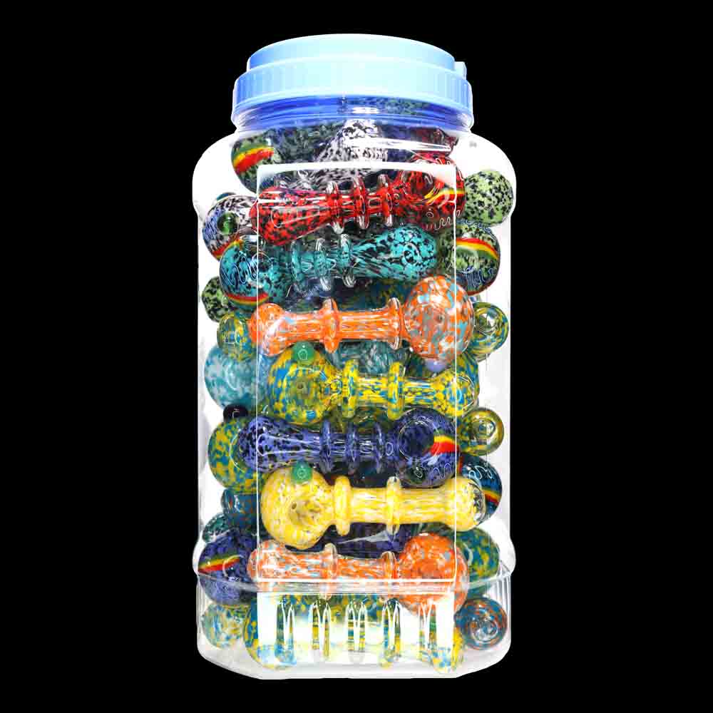 50 pcs – NEW JAR #33 Glass Hand Pipe (4.5 inches) Spoon $4 each