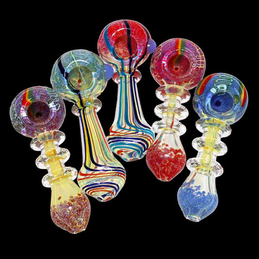 Wholesale Glass Stripped n Rings Hand Pipe 4.5" – $3.75 Each | Premium Bulk Supply