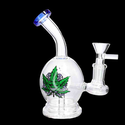 8" Character Graphic Glass Bong with Internal Perc – Wholesale Water Pipe
