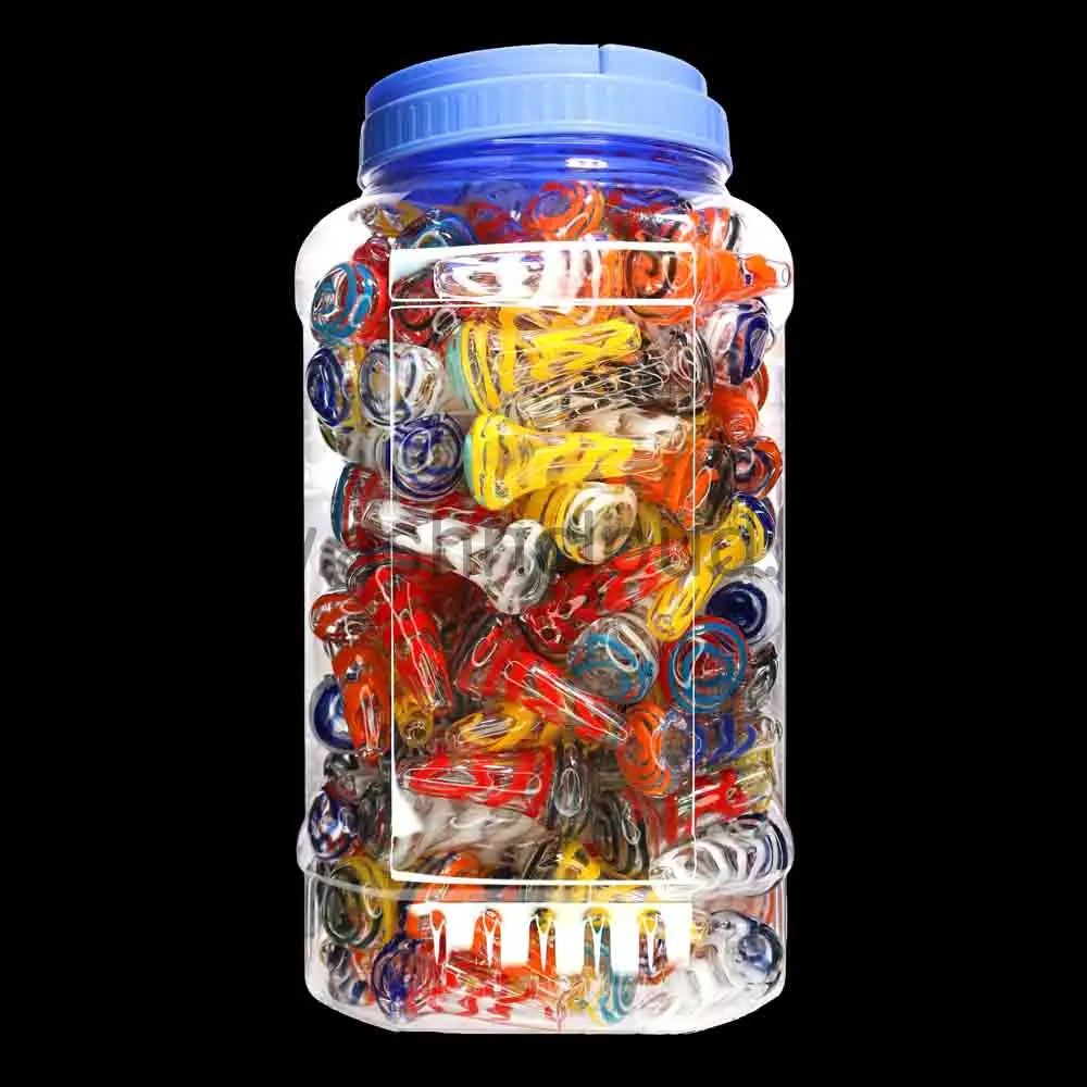 200 pcs – NEW 2025 JAR #4 Glass Hand Pipe (2.5 inches) Spoon $1.30