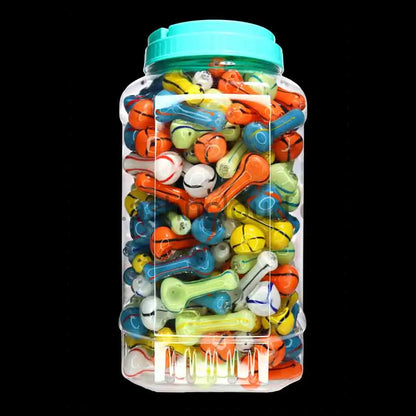 200 pcs – NEW 2025 JAR #5 Glass Hand Pipe (2.75 to 3 inches) Spoon $1.05