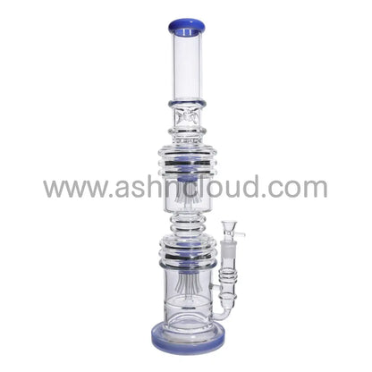 21 In - Big Exotic Double Chamber Glass Bong 18 Mm