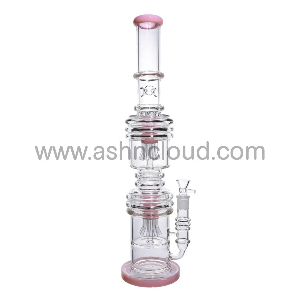 21 In - Big Exotic Double Chamber Glass Bong 18 Mm