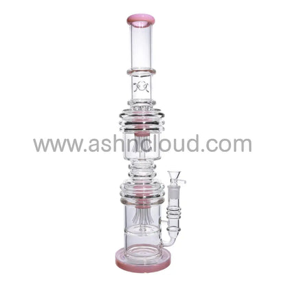 21 In - Big Exotic Double Chamber Glass Bong 18 Mm