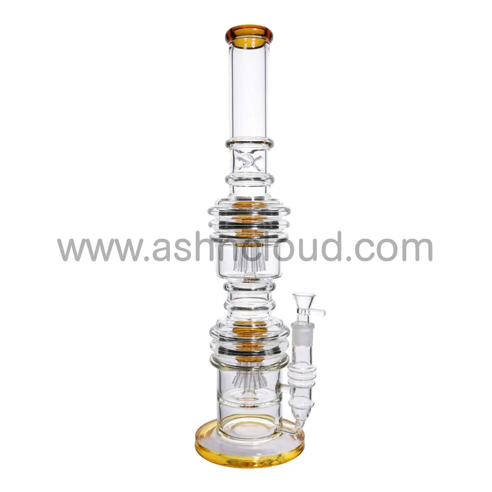 21 In - Big Exotic Double Chamber Glass Bong 18 Mm