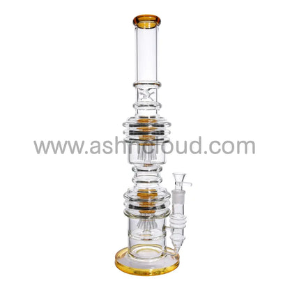 21 In - Big Exotic Double Chamber Glass Bong 18 Mm