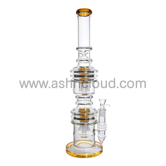 21 In - Big Exotic Double Chamber Glass Bong 18 Mm