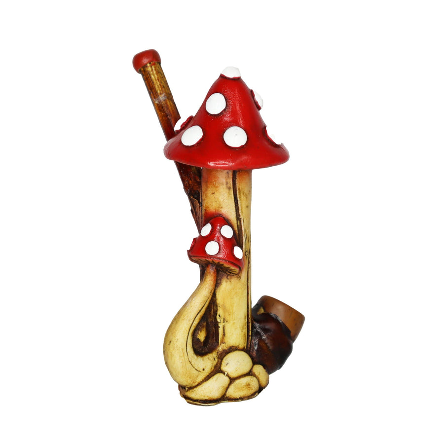 5 Inch Mushroom Design Handmade Bong