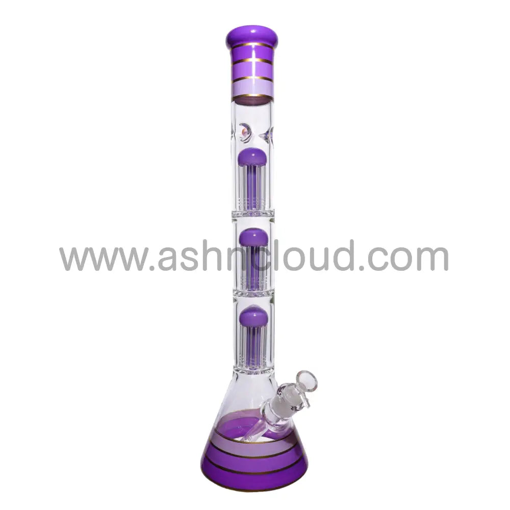 22 In - Triple Chamber Glass Beaker Bong