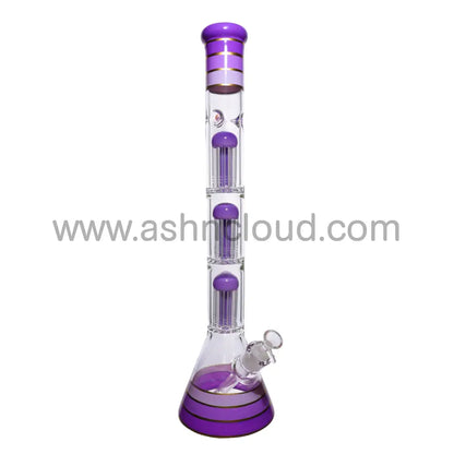 22 In - Triple Chamber Glass Beaker Bong