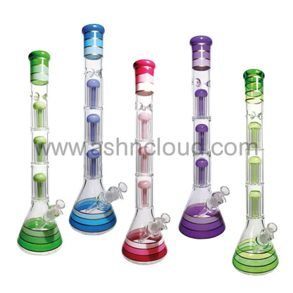 22 In - Triple Chamber Glass Beaker Bong