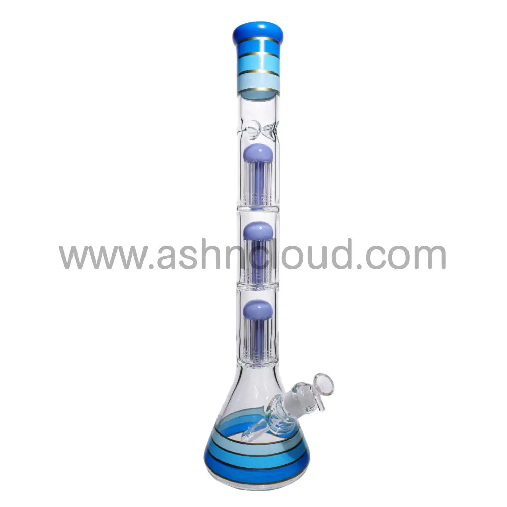 22 In - Triple Chamber Glass Beaker Bong