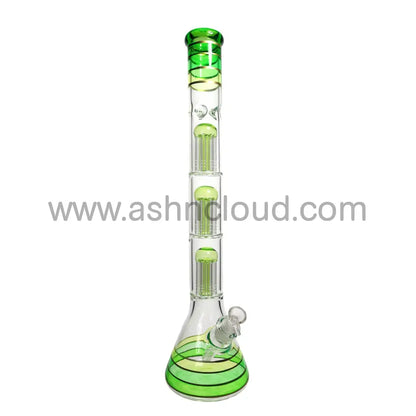 22 In - Triple Chamber Glass Beaker Bong