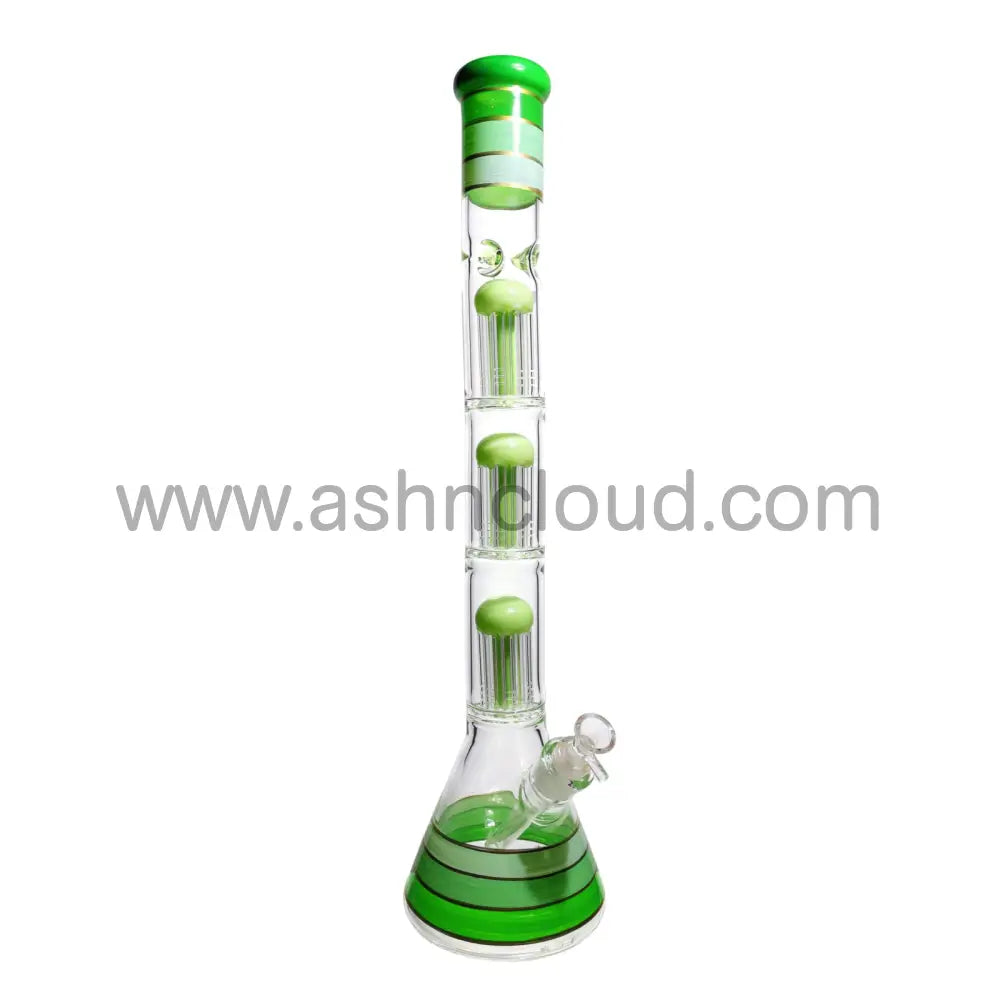 22 In - Triple Chamber Glass Beaker Bong