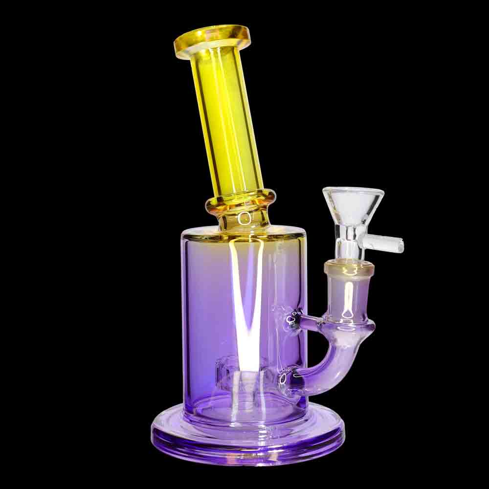 8 Inch Glass Water Metallic Pipe | Wholesale Color Glass Bong